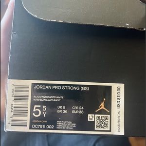 jordan’s size 5.5 big kid shoes.  never worn